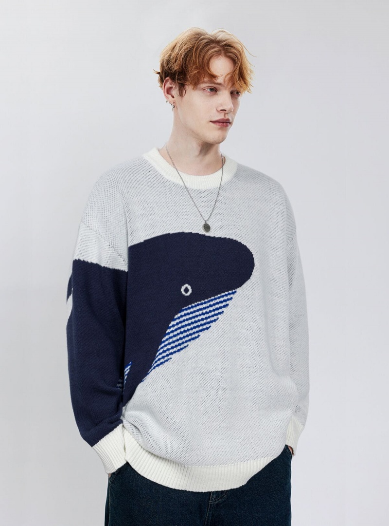 Blanche  Chandails Aelfric Eden The Loneliest Whale Knit - IVJ-4389252